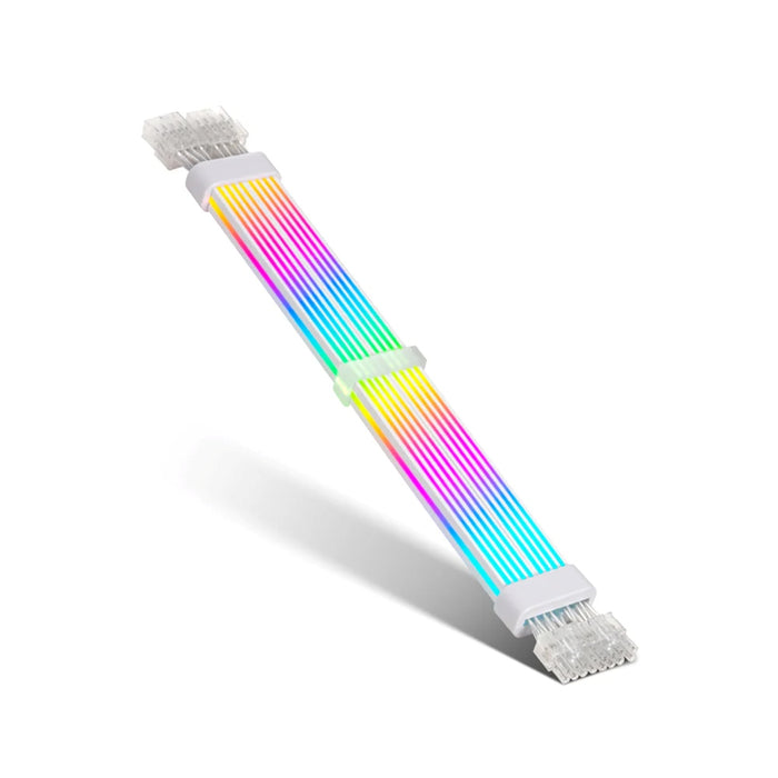 Asiahorse 2 x 8 Pin PCIE White ARGB GPU Extension Cable