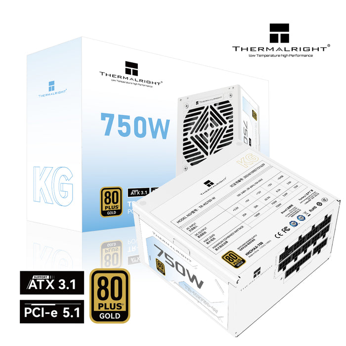 750W Thermalright KG-750-W White ATX 3.1 Gold Modular PSU