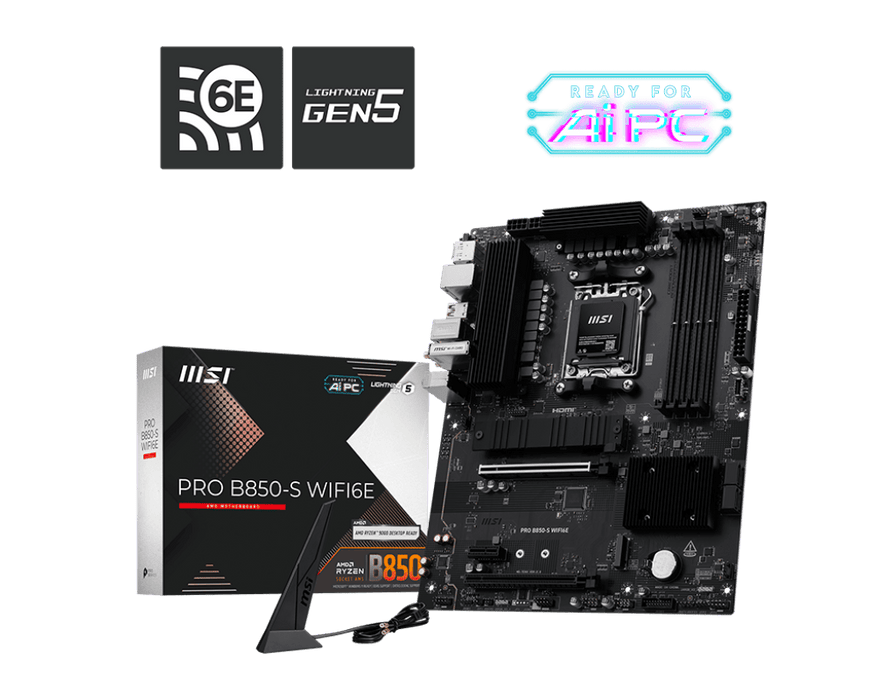 MSI PRO B850-S WIFI6E ATX AM5 Motherboard