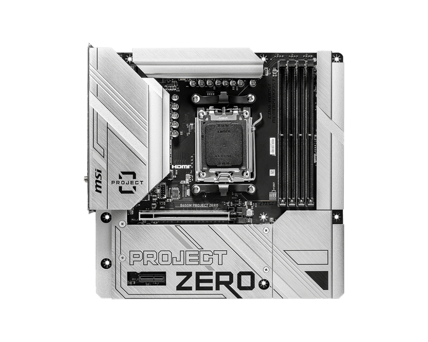 MSI B650M Project Zero mATX AM5 Motherboard