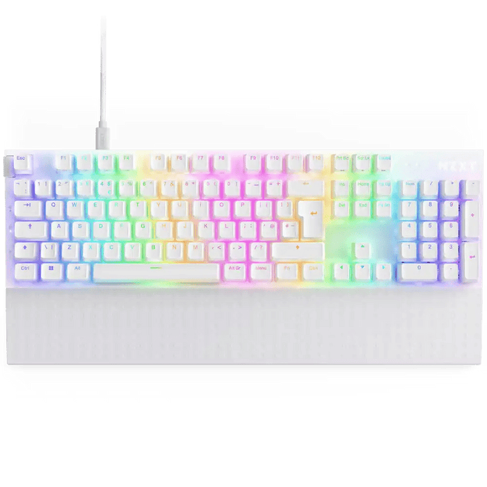 NZXT Function 2 RGB Fullsize White ISO UK Mechanical Keyboard