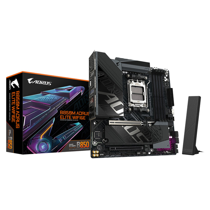 Gigabyte B850M AORUS ELITE WIFI6E AM5 DDR5 Micro ATX Motherboard