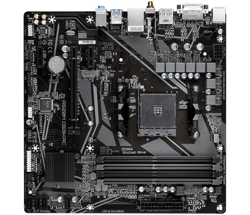 Gigabyte A520M DS3H AC Micro ATX AM4 Motherboard