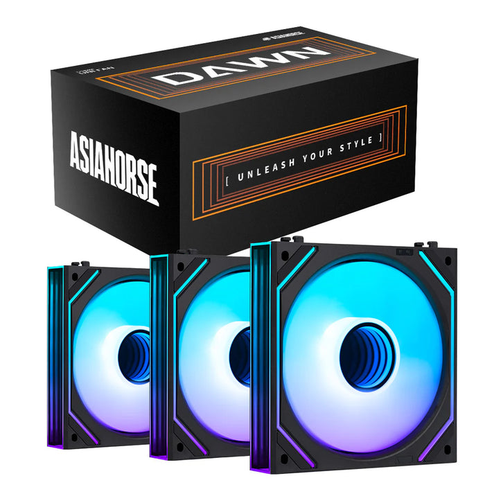 Asiahorse DAWN Pro Reverse Black A-RGB 120mm PWM Triple Pack