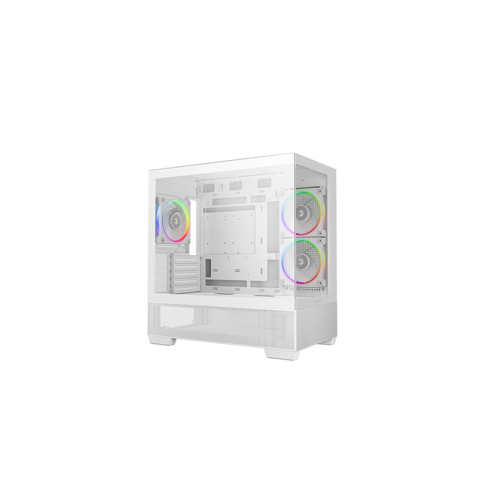 DeepCool CG380 3F Micro-ATX White Gaming Case