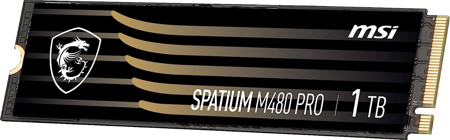 1TB MSI SPATIUM M480 PRO PCIe 4.0 NVMe M.2 SSD