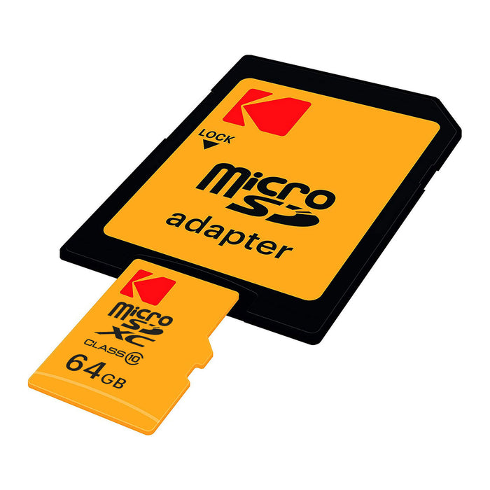 64GB Kodak Micro SD Memory Card Class 10 with SD Adapter