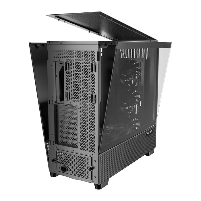 Antec FLUX PRO Mesh Black Wood ATX PC Case