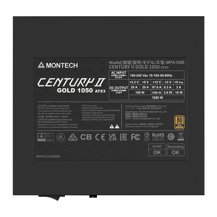 1050W Montech Century II ATX 3.1 Gold Modular PSU