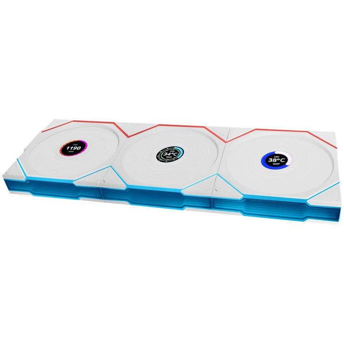 Lian-Li UNI FAN TL120 LCD Wireless Reverse ARGB White 120mm Triple Pack