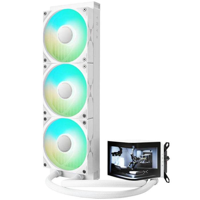 TRYX Panorama 360mm LCD White AIO Liquid Cooler