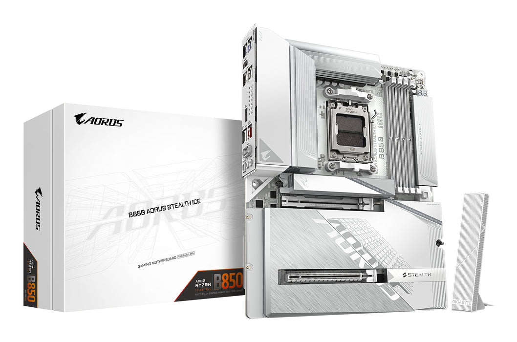 Gigabyte AORUS B850 STEALTH ICE WIFI7 ATX AM5 Motherboard