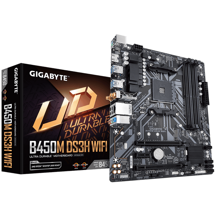 Gigabyte B450M DS3H WIFI Micro ATX AM4 Motherboard