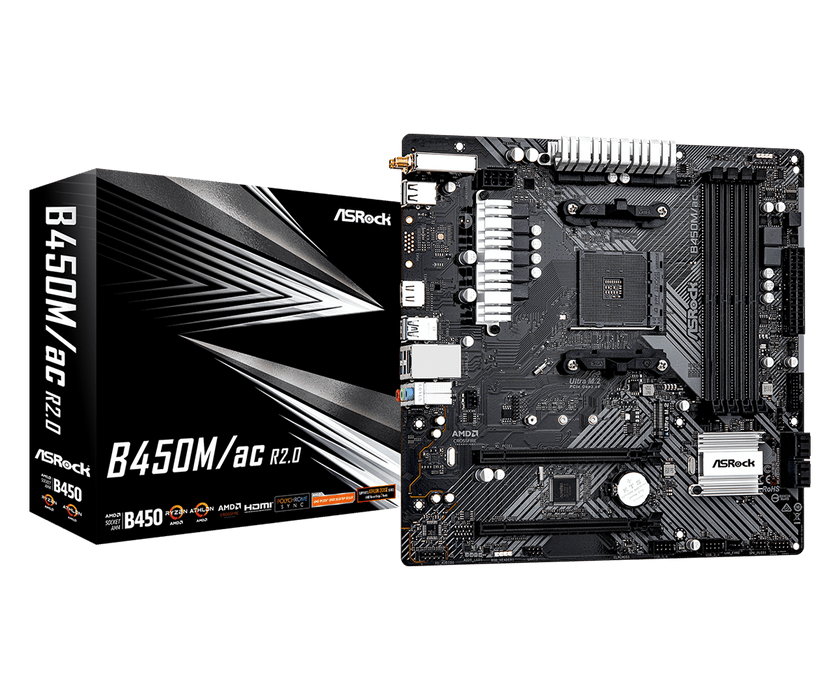 Asrock B450M/AC R2.0 Micro ATX AM4 Motherboard