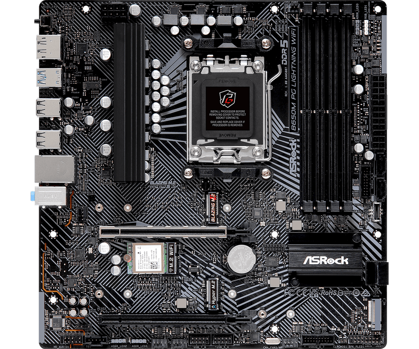 ASRock B650M PG Lightning WIFI mATX AM5 Motherboard