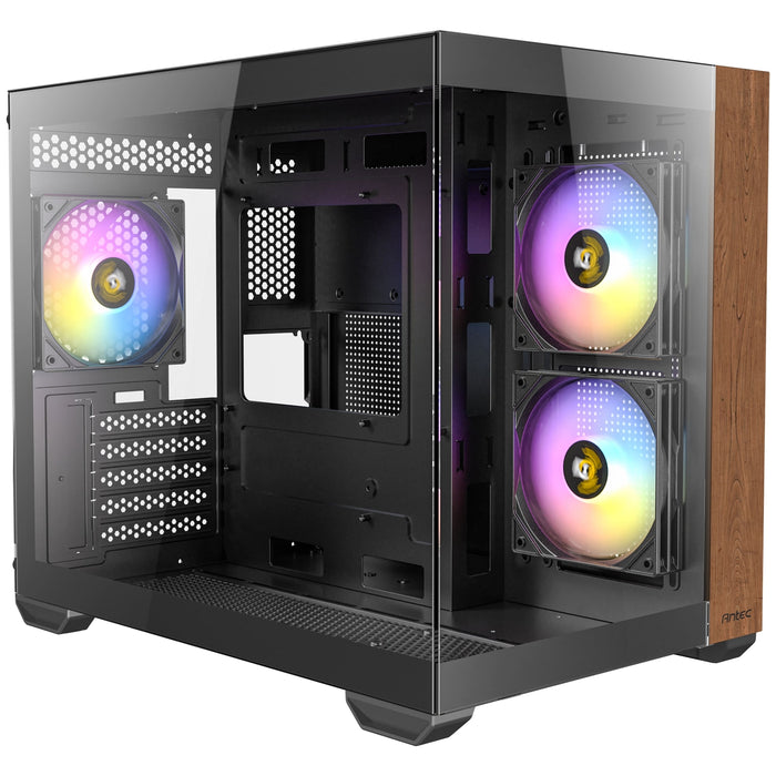 Antec CX600M Mini Wood ARGB Black mATX PC Case