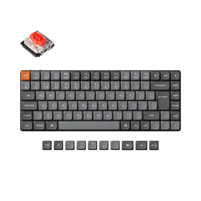 Keychron K3 Max RGB 75% ISO UK Hot-Swap Low Profile Gateron Red