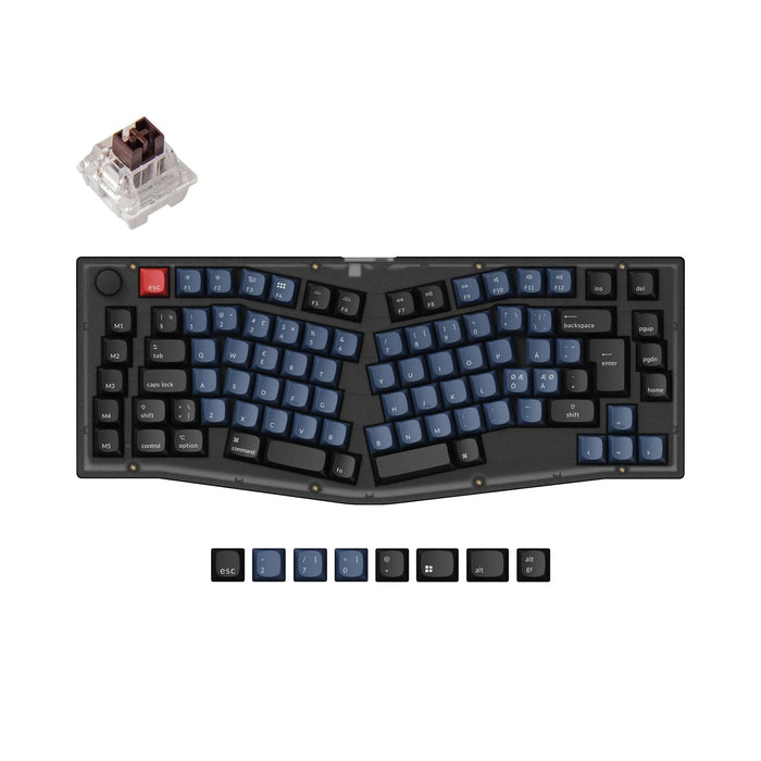 Keychron V10 Knob Frosted Black RGB Alice ISO UK K Pro Brown