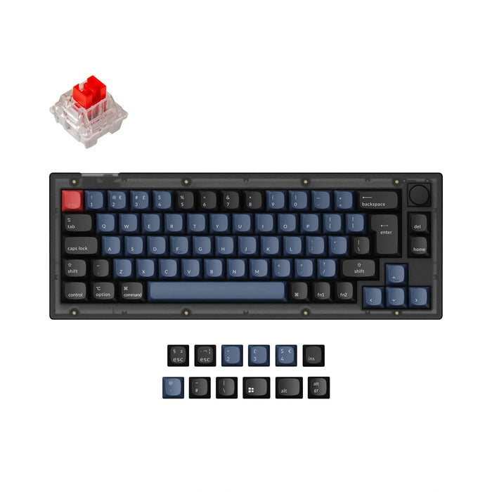 Keychron V2 Knob Frosted Black RGB 65% ISO UK K Pro Red