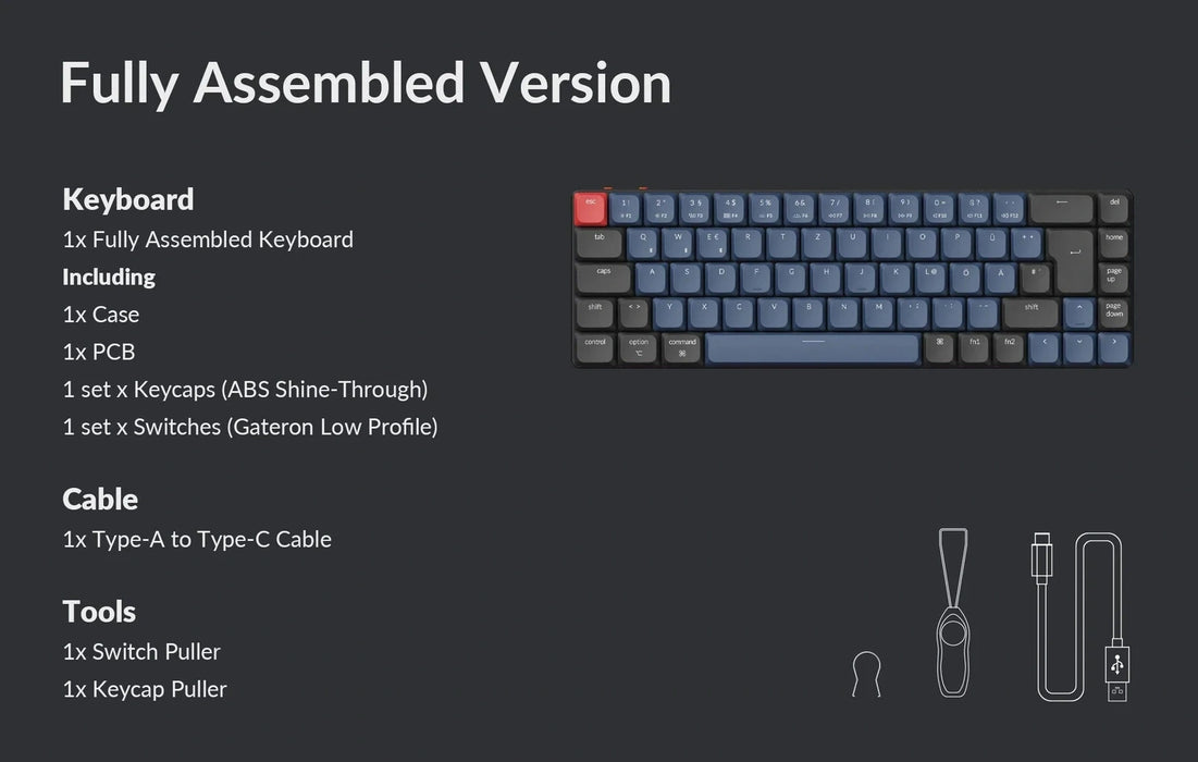 Keychron K7 Pro RGB 65% ISO UK Hot-Swap Low Profile Gateron Brown