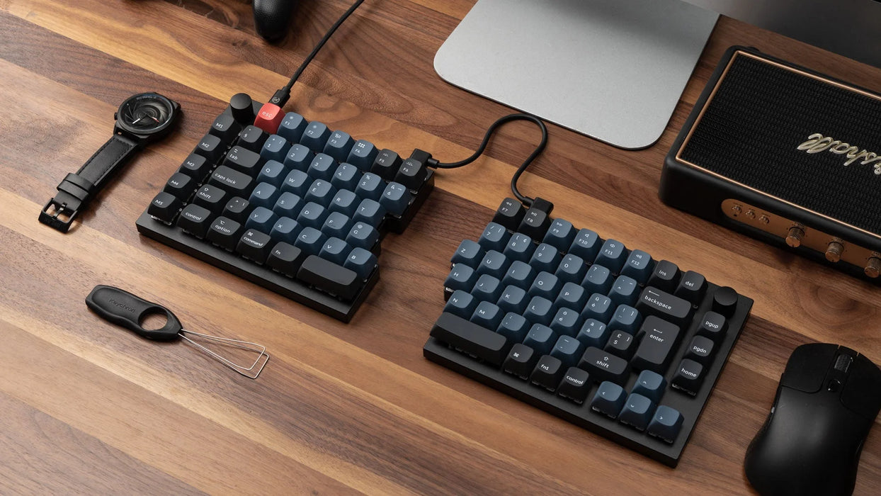 Keychron Q11 Knob Carbon Black RGB Split Ergo ISO UK K Pro Red