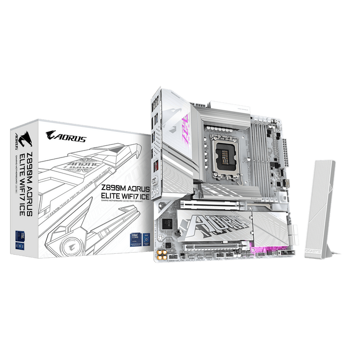 Gigabyte Z890M Aorus Elite WIFI7 ICE Micro-ATX LGA 1851 Motherboard