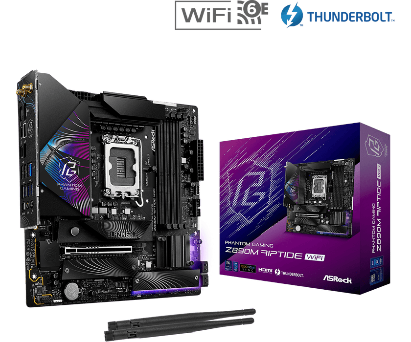 Asrock Z890M Riptide WIFI Micro-ATX LGA 1851 Motherboard