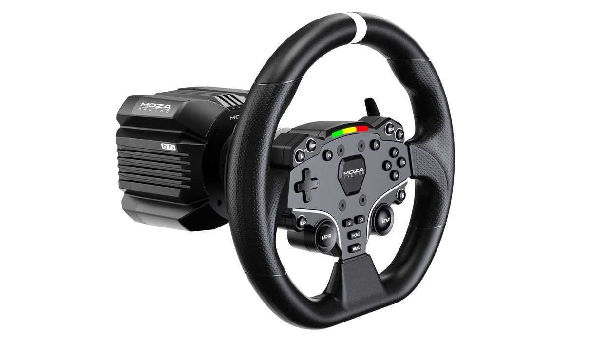 MOZA Racing R5 Pro Racing Simulator Bundle - R5 Pro Wheelbase, ES Lite Steering Wheel, SRP2 Lite Pedals