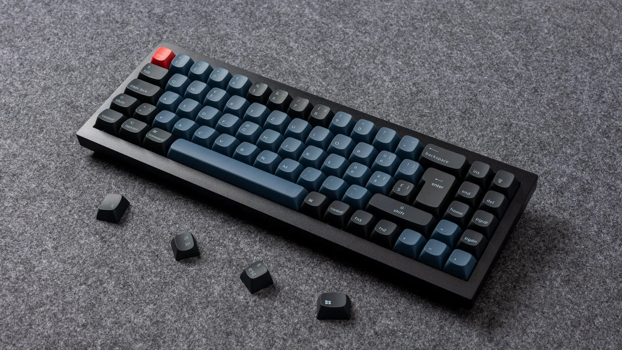 Keychron Q7 Carbon Black RGB 70% ISO UK Gateron G Pro Brown