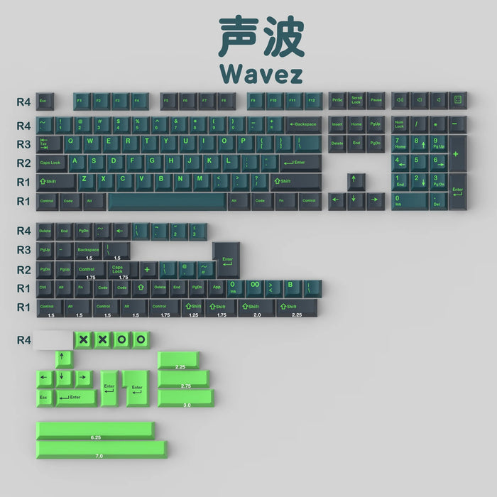 DaYe Wavez Cherry Profile Doubleshot ABS Keycaps