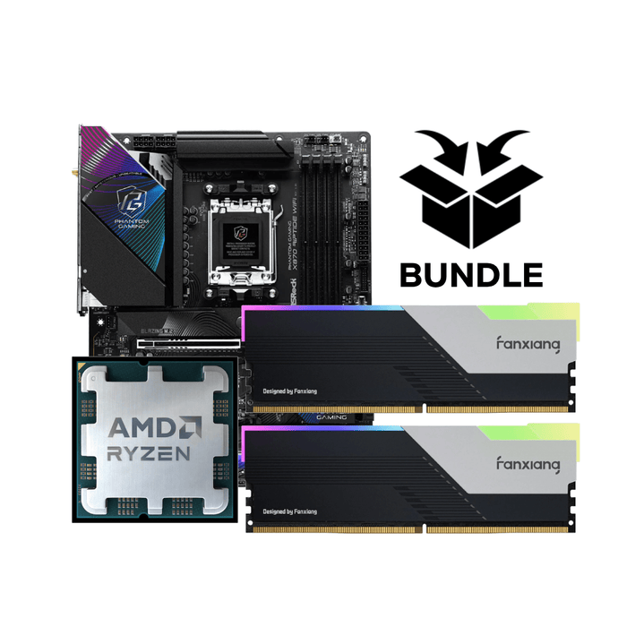 Orbit Ryzen AM5 X3D Bundle - 32GB (2x16GB) 6400MHz DDR5 RGB RAM & ASRock X870 Riptide WIFI