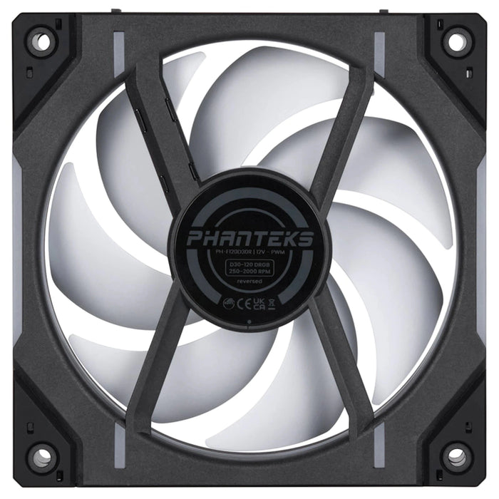 Phanteks D30 Black Reverse Airflow D-RGB 120mm PWM Fan