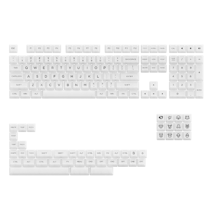 Akko Clear White ASA Profile Keycaps