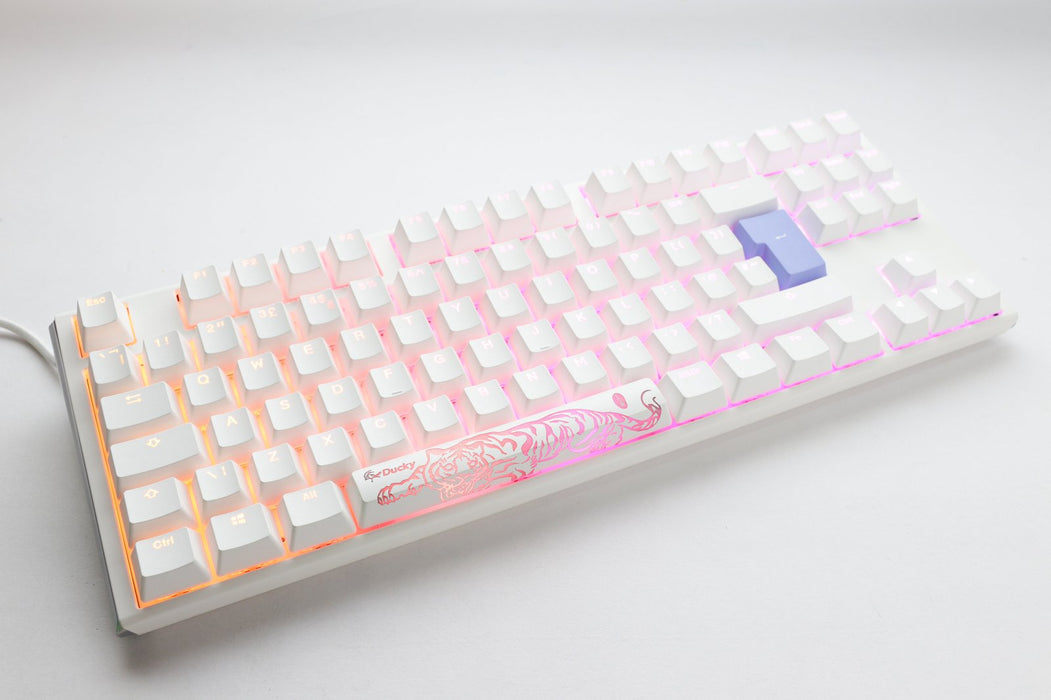 Ducky One 3 TKL Pure White UK ISO RGB Cherry MX Brown