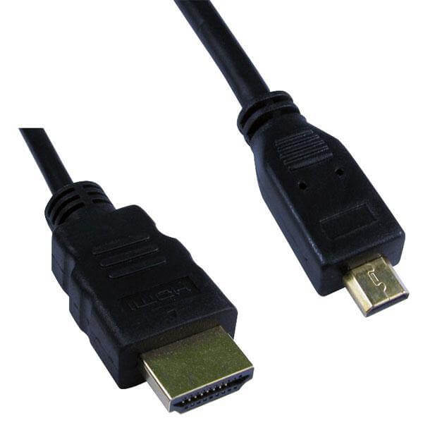 2 METRE MICRO HDMI TO HDMI CABLE BLACK