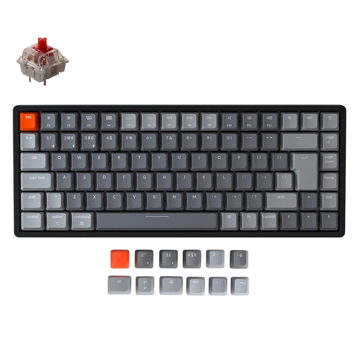 Keychron K2v2 Aluminium RGB 75% ISO UK Linear Gateron Red