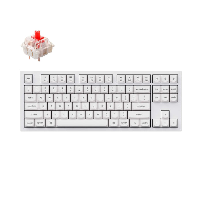 Keychron Q3 QMK Shell White RGB ANSI Gateron Red