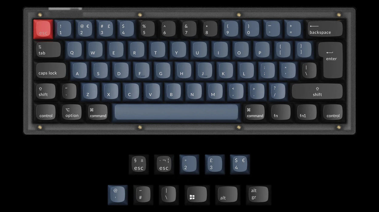 Keychron V4 QMK Frosted Black RGB ISO UK Tactile K Pro Brown