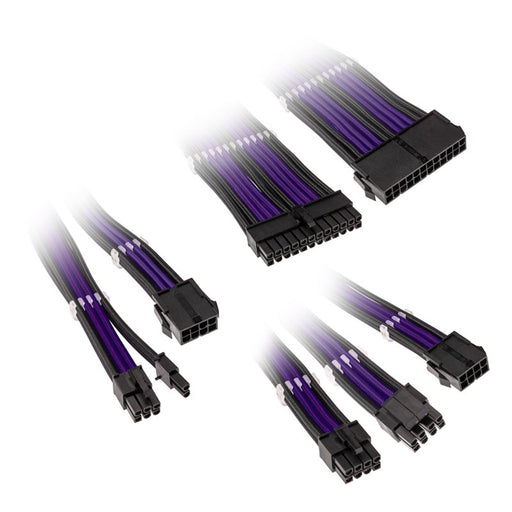 Kolink Core Adept Braided Cable Extension Kit Jet Black/Titan Purple
